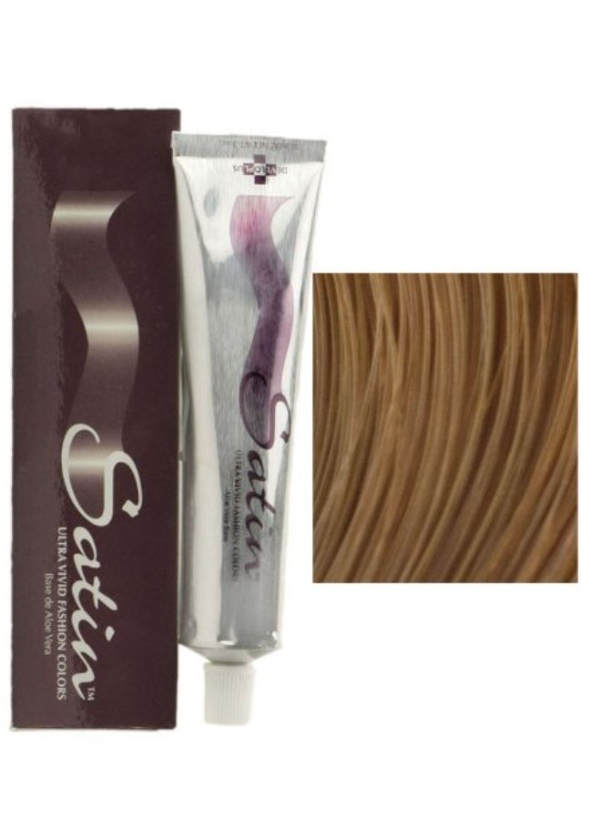 Developlus Satin Ultra Vivid Fashion Colors 8GC Light Golden Copper Blonde Hair Dye 3 oz Gold Copper Series Permanent Hair Dye Made with Soy Protein and Aloe Vera Vegan Cruelty Free - Image 1