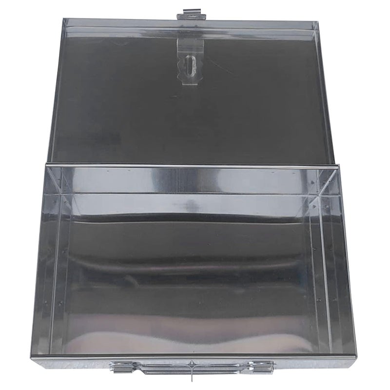 Ginoset Stainless Steel Storage BoxesCash Peti Pooja PetiOrganizer Vanity Box Safe Locker Box 8Inch 9 inch Storage Box Cash Box With Laser Print Design Small Medium - Image 5