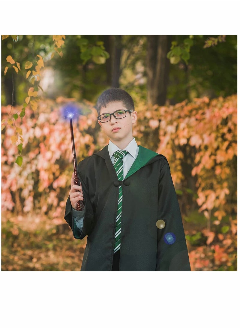 SYOSI - Light Up Magic Wizard Wands Sound Illuminating Toy Wand for Kids Girls Boys Party Costume Cosplay Accessory 2 Piece Brown - Image 1