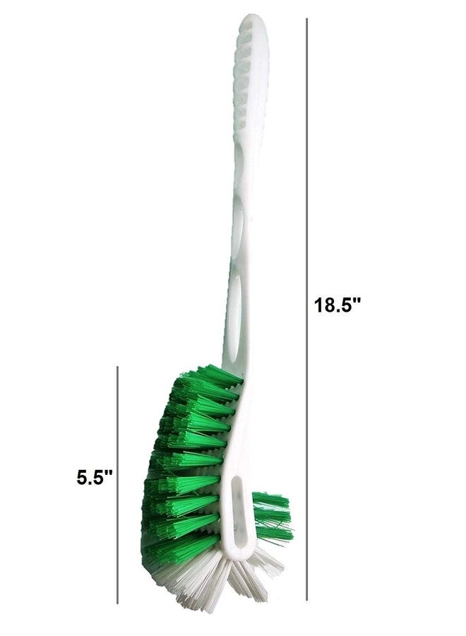 Truvic Long Handle Double Side Bristles Toilet Cleaning Brush (Assorted Colour) - Image 4