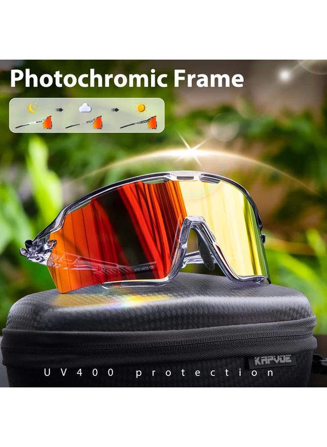 Kapvoe Photochromic Glasses Auto Tinting Interchangeable Modes Lightweight Sports Goggles Color 60 - Image 3