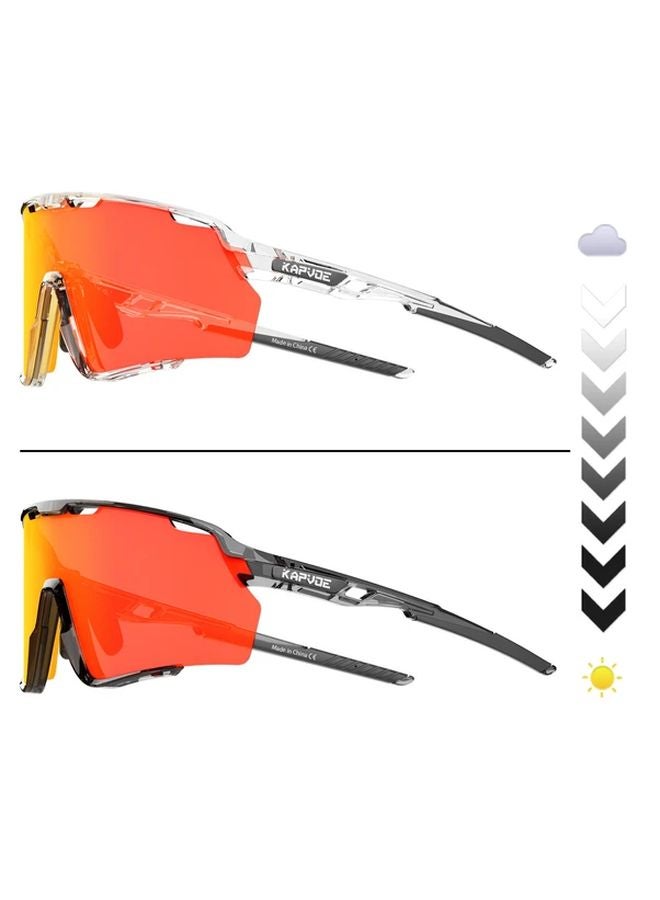 Kapvoe Photochromic Glasses Auto Tinting Interchangeable Modes Lightweight Sports Goggles Color 60 - Image 1