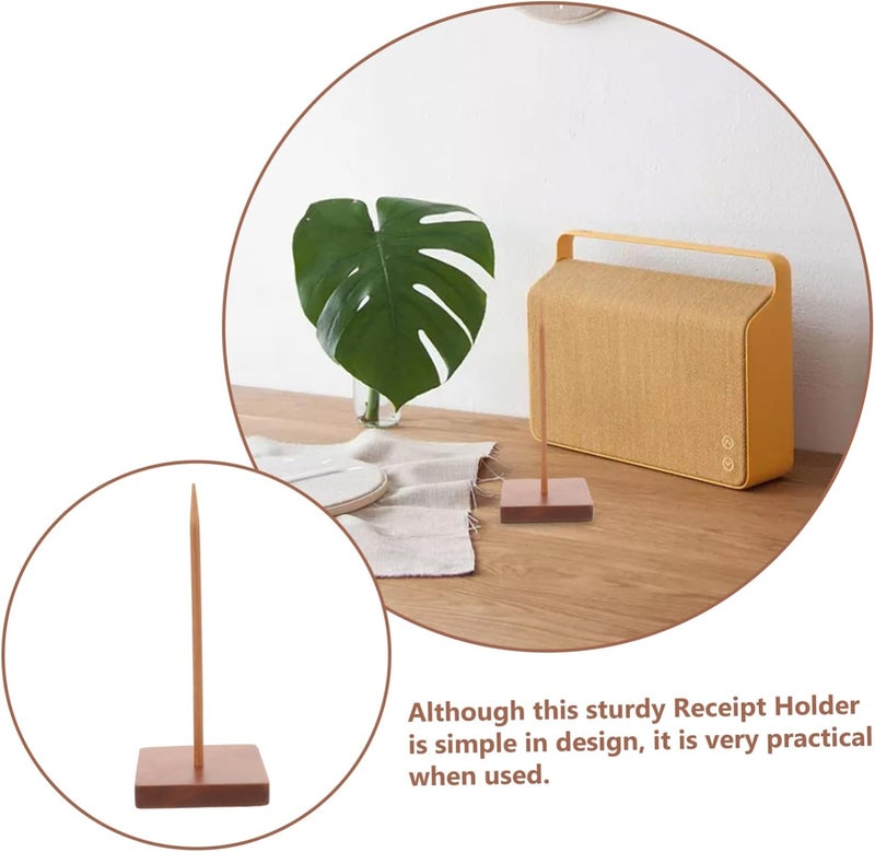 DOITOOL Multipurpose Bill Holder Walnut Receipt Storage Desk Organizer for Kitchen Bar Tea Shop - Image 3