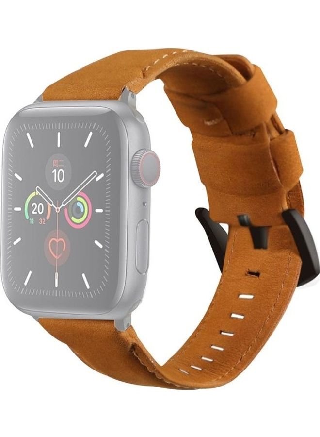 NIBEMINENT Replacement Watch Band For Apple 5 & 4 40mm/3 2 1 38mm Brown - Image 1