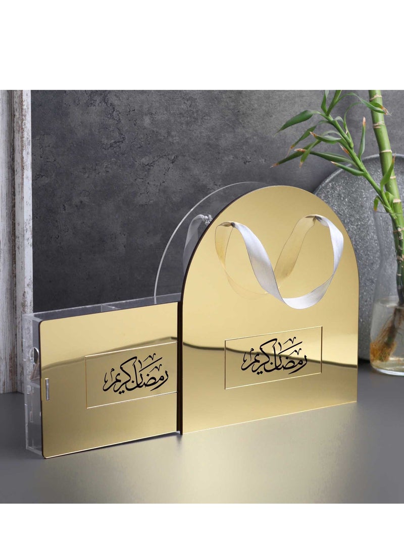 Story Of Candle - An Incense Burner with Distinctive Arabic Engravings, a Luxurious Bag Made of White and Transparent Acrylic, a Box Containing Natural Oud Chips, and two Packages of a Quarter Tola of Luxurious Musk. - Image 1