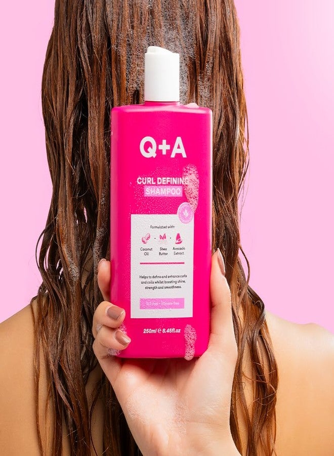 Q+A Curl Defining Shampoo (250ml), Hair Shampoo, Anti-Frizz, Moisturizing Shampoo for Wavy, Curly and Coily Hair, Coconut Oil and Shea Butter Esters Rich Curly Hair Products - Image 4