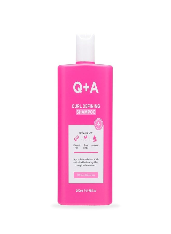 Q+A Curl Defining Shampoo (250ml), Hair Shampoo, Anti-Frizz, Moisturizing Shampoo for Wavy, Curly and Coily Hair, Coconut Oil and Shea Butter Esters Rich Curly Hair Products - Image 1