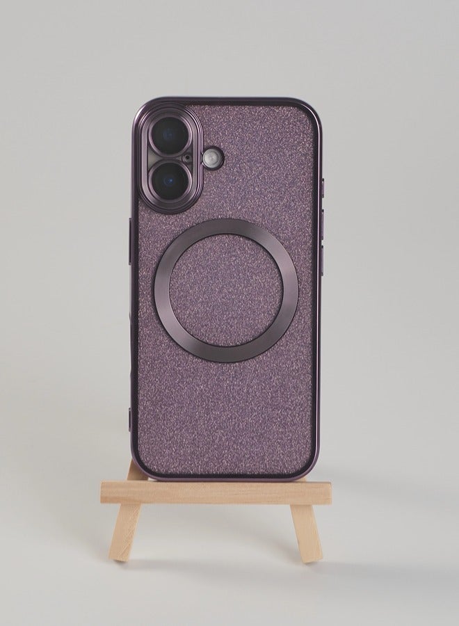 ShebSheb iPhone 16 Case Glitter, Clear Magnetic Phone Cases with Camera Lens Protector [Compatible with MagSafe] Bling Sparkle Plating Soft TPU Slim Shockproof Protective Cover Women Girls - Image 1