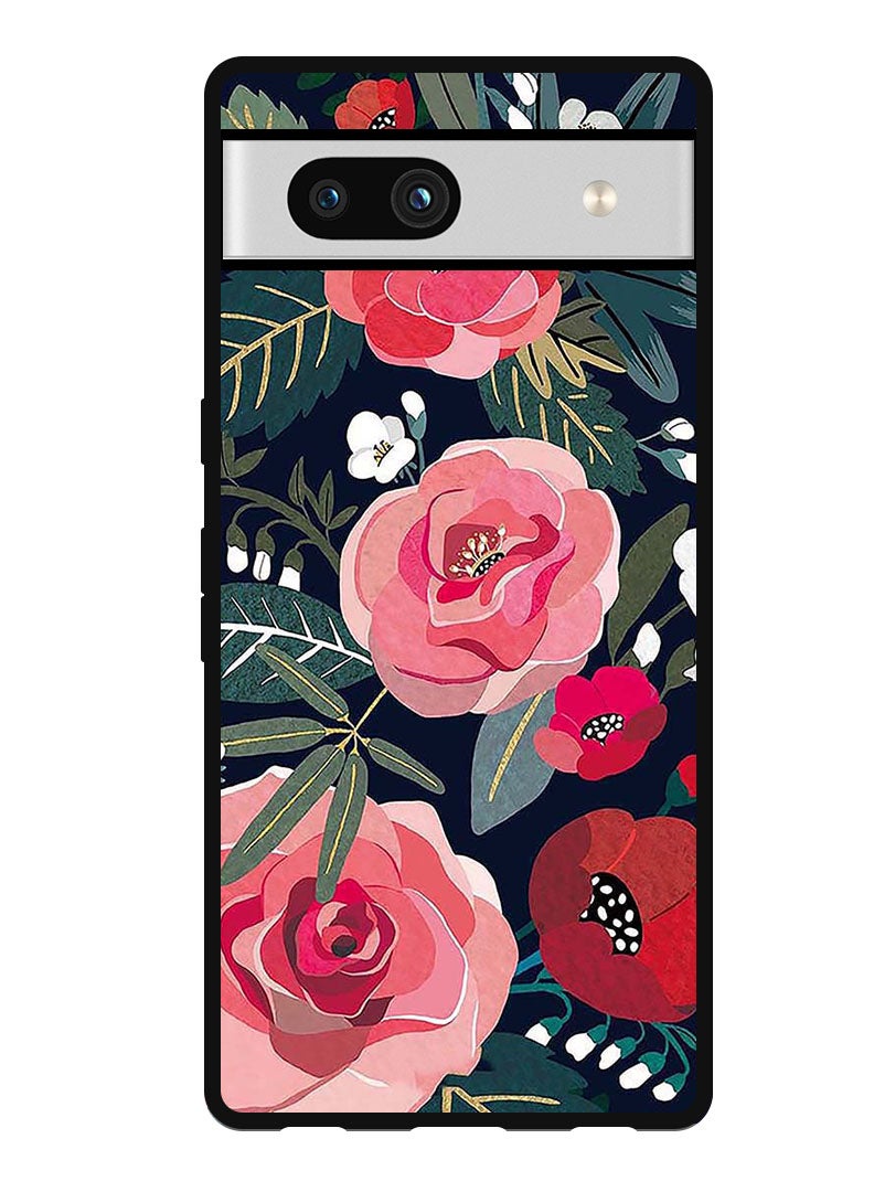 Theodor Protective Case Anti Scratch Shock Proof Bumper Cover For Google Pixel 7a Flowers and leaves - Image 1