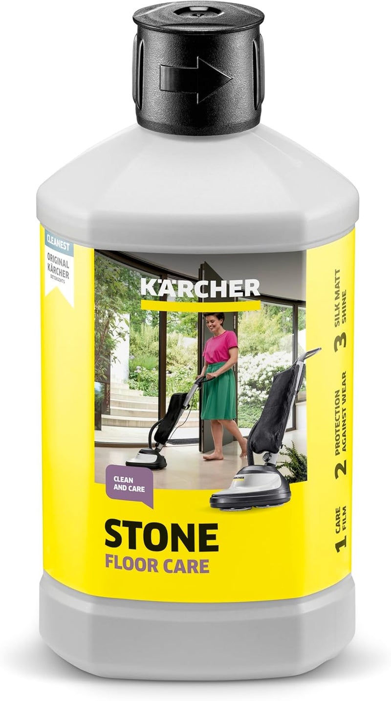 KARCHER Rm 532 للعناية بالأرضيات الحجرية غير اللامعة، اللينوليوم وPVC، 1 لتر، لمعان شبه غير لامع، ينظف ويحمي - Image 1