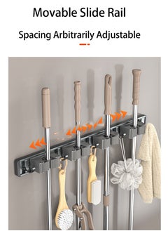 Broom Holder Wall Mount, Upgraded Broom Holder, Heavy Duty Mop and Broom Holder Wall Mount, Super Anti-Slip 4 Racks 5 Hooks Broom Hanger Organizer for Home Kitchen Garden Laundry Garage - pzsku/Z0FD68F60B3FBA0039D03Z/45/_/1735145947/d6f48068-4cf6-47f4-91a8-94b09bf3d051