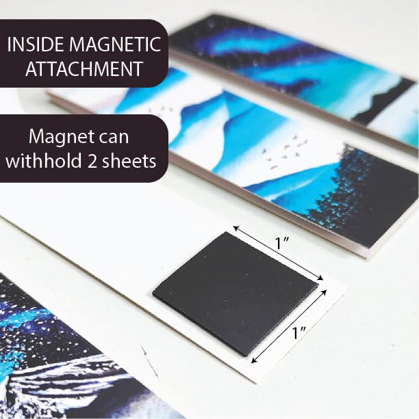 Antara Wilderness Magnetic Bookmarks with Inspirational Quotes | Set of 5 Book Marks with Stong Magnet | Beautiful Nature Paintings | Laminated Matte Finish | Ideal Gift for Bookworms | 1.3" X4.5" - Image 4