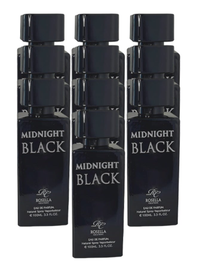 روزيلا 10 قطع عطر ميدنايت بلاك للنساء 100 مل - Image 1
