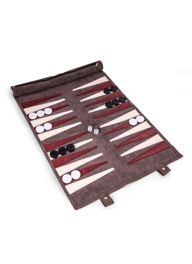 Grey Suede Roll Up Backgammon Travel Set W/Playing Pieces - pzsku/Z0FD6AAD12DAF74F4B6F7Z/45/_/1692170923/73776979-78c9-4eec-8934-42c92103b9be