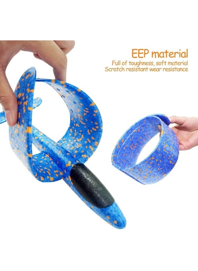 TOY GARDEN 36cm Hand Launch Throwing Foam Airplane – 2-Piece Glider Plane Set for Kids | Outdoor Sport Game (Blue & Orange)  - Image 3