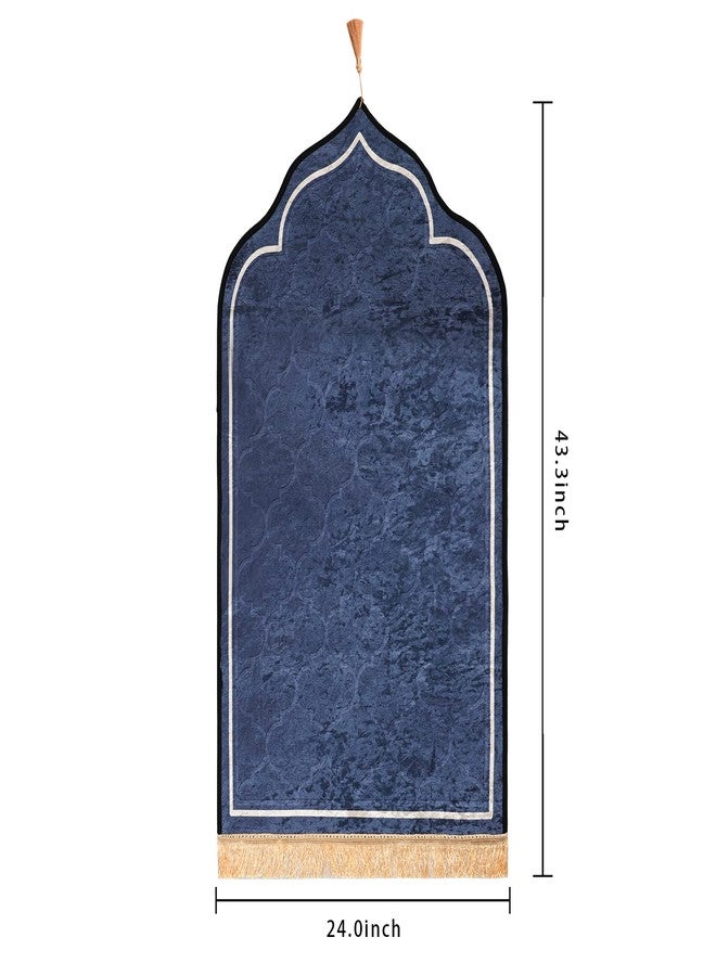 Clobeau Muslim Prayer Rug Islamic Mat for Muslim Prayers Great Ramadan Gift for Muslim Men Women Portable Prayer Mat Rug Turkish Pocket Praying Rug Thick Large Padded Sajadah Muslim Prayer Rug Velvet Carpet - Image 5