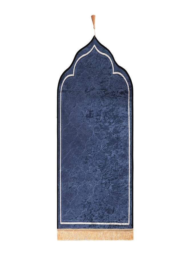 Clobeau Muslim Prayer Rug Islamic Mat for Muslim Prayers Great Ramadan Gift for Muslim Men Women Portable Prayer Mat Rug Turkish Pocket Praying Rug Thick Large Padded Sajadah Muslim Prayer Rug Velvet Carpet - Image 1