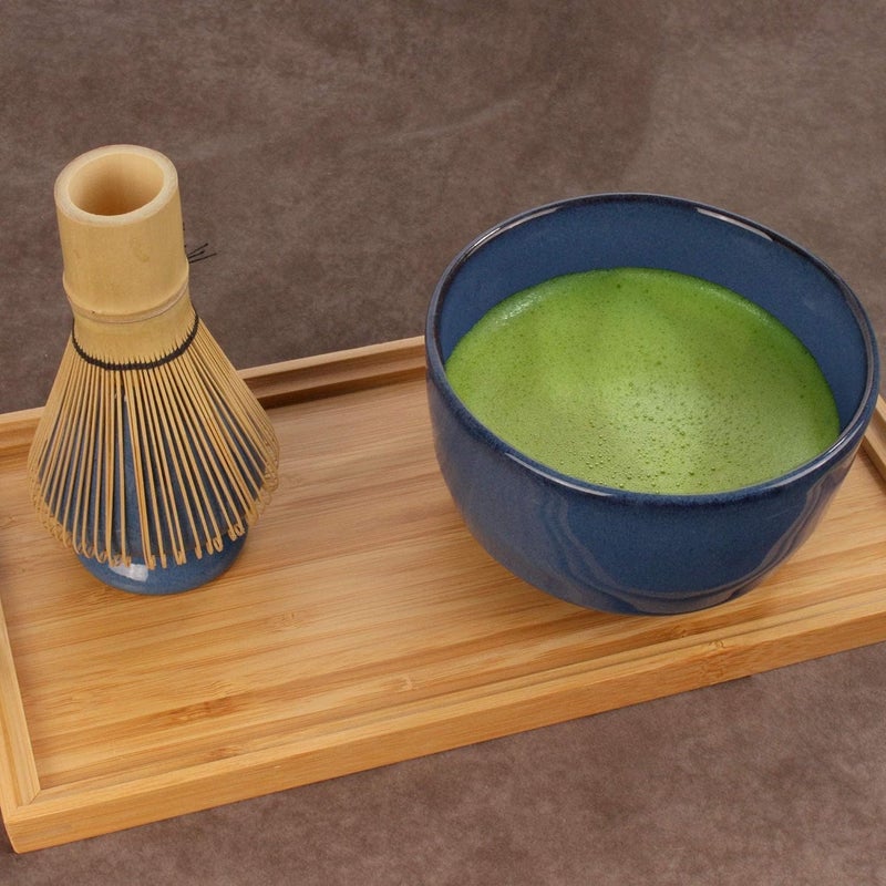 BambooMN Matcha Traditional Tea Bowl, Deep Blue, 1 Piece - Image 3