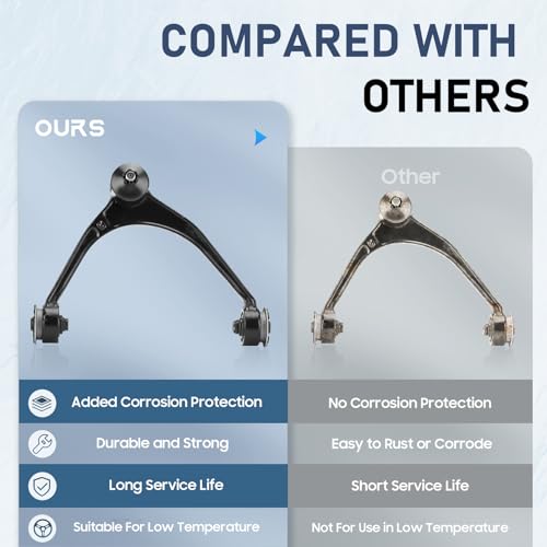 TadaMark 8pc Front Upper Control Arms Suspension Kit Fit for 1998-2005 Lexus GS300 1998-2000 GS400 2001-2005 GS430 with Lower Ball Joints Tie Rods - Image 5