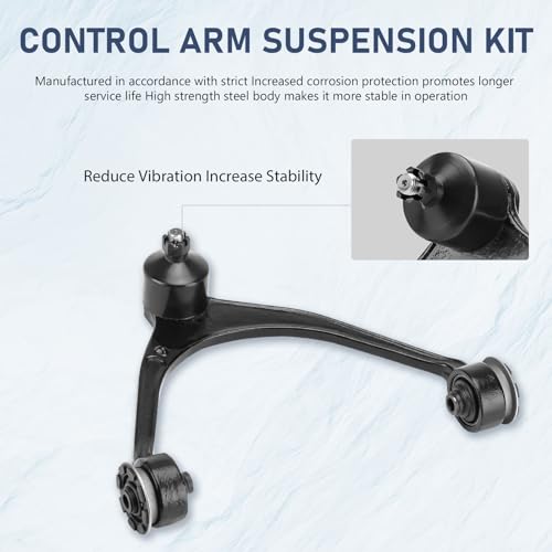 TadaMark 8pc Front Upper Control Arms Suspension Kit Fit for 1998-2005 Lexus GS300 1998-2000 GS400 2001-2005 GS430 with Lower Ball Joints Tie Rods - Image 2
