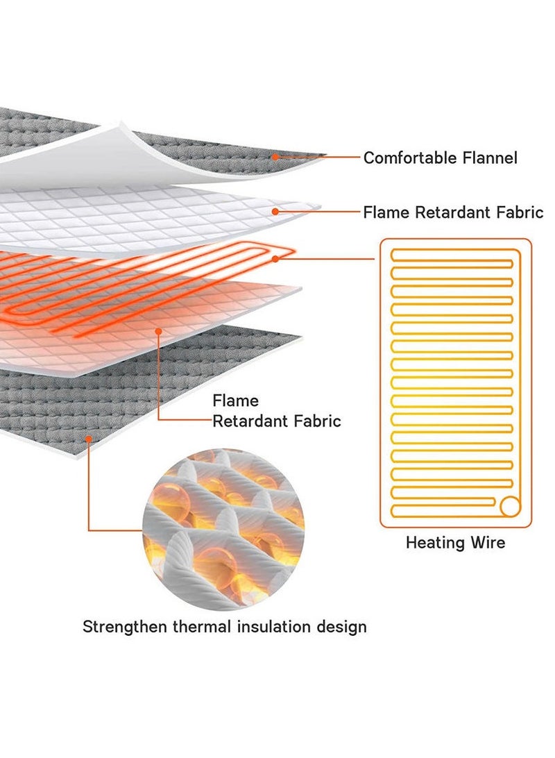 Generic Heating Pad Electric Heat Pad for Pain Relief of Back Neck and Shoulder 10 Temperature Settings and 3 Timer Settings  - Image 3