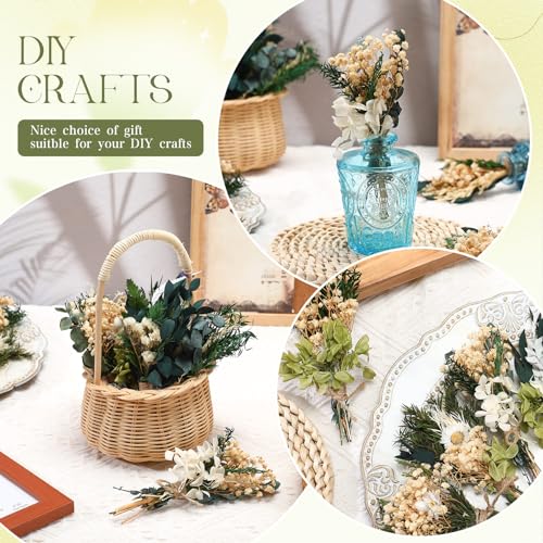 Layhit 12 Pack Boho Dried Flower Bouquet Mini Wedding Handmade Dry Flowers Decor for Vase Crafts DIY Photo Boutonniere for Men Floral Plant for Bridesmaid Gift Birthday Decor - Image 5