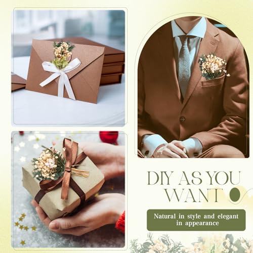 Layhit 12 Pack Boho Dried Flower Bouquet Mini Wedding Handmade Dry Flowers Decor for Vase Crafts DIY Photo Boutonniere for Men Floral Plant for Bridesmaid Gift Birthday Decor - Image 4