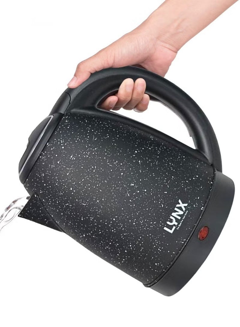 Lynx 1.8L Electric Kettle 1500W | Stainless Steel, Concealed Heating Element, Auto Shut-Off, Boil-Dry Protection & 360° Swivel Base | KT-2104 Black - Image 2