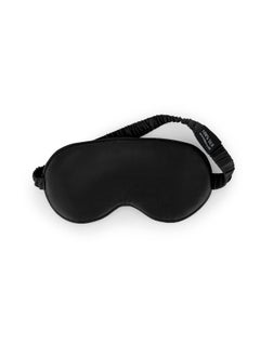 BRIGHTLY LABS Pure Mulberry Silk Ultimate Sleep Aid Ultra Soft Comfortable Eye Mask With Elastic Strap, 22 Momme, Infused With Silver Ions- Black  - Image 5