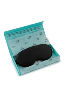 BRIGHTLY LABS Pure Mulberry Silk Ultimate Sleep Aid Ultra Soft Comfortable Eye Mask With Elastic Strap, 22 Momme, Infused With Silver Ions- Black  - Image 4