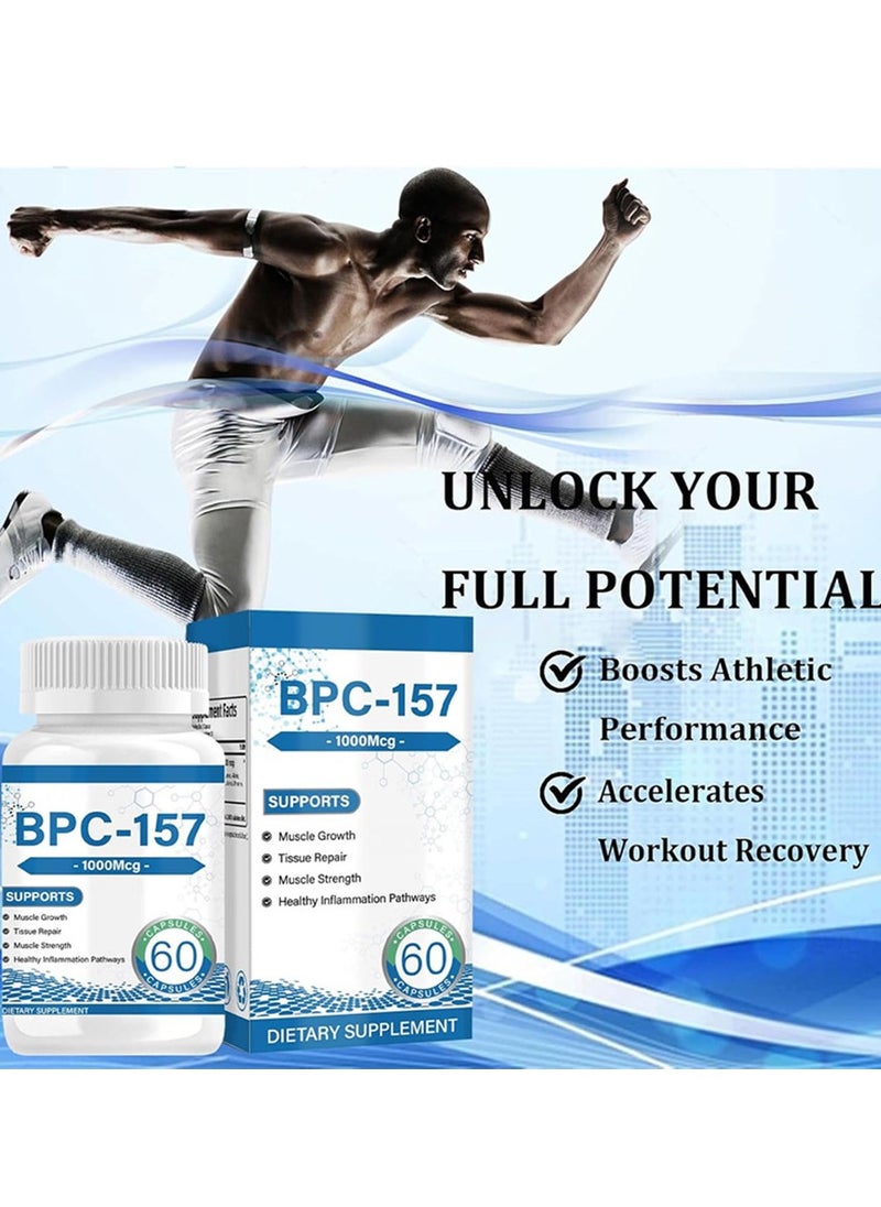 BIYODE Peptide Capsules New Protective Compound 157 Muscle  Workout Recovery for Faster Recovery and Gut Healing Non-GMO Gluten Free 1000mcg 60 Capsules  - Image 5