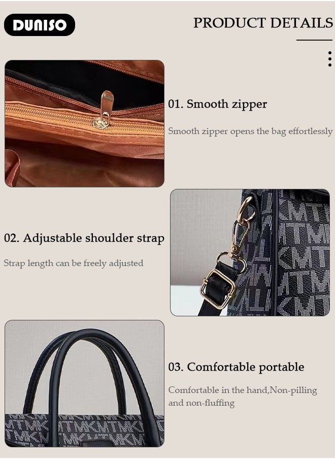 DUNISO Women's Fashion Handbag Faux Leather Crossbody Bag For Women Large Capacity Tote Bags Top Handle Satchel Fashionable Travel Shoulder Bag For Ladies  - Image 2