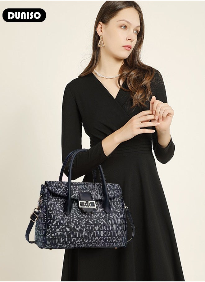 DUNISO Women's Fashion Handbag Faux Leather Crossbody Bag For Women Large Capacity Tote Bags Top Handle Satchel Fashionable Travel Shoulder Bag For Ladies  - Image 3