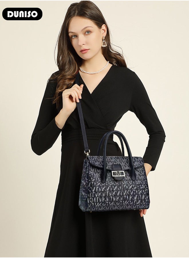 DUNISO Women's Fashion Handbag Faux Leather Crossbody Bag For Women Large Capacity Tote Bags Top Handle Satchel Fashionable Travel Shoulder Bag For Ladies  - Image 5