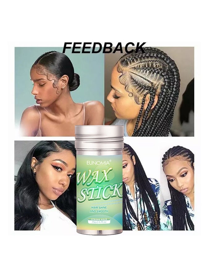 EUNOMIA Wax Stick 75g for Hair Pomade Stick Long-Lasting Styling Wax Stick Hair Wax Stick Smoothing & Slick Stick for Hair Wigs Styling Waxes for Fly Away & Edge Frizz Hair - Image 3