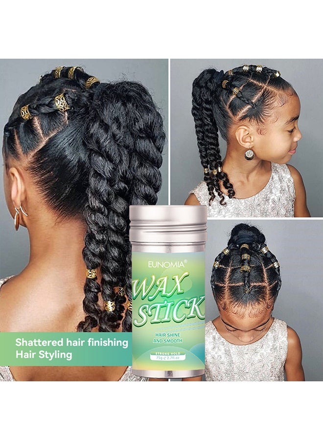 EUNOMIA Wax Stick 75g for Hair Pomade Stick Long-Lasting Styling Wax Stick Hair Wax Stick Smoothing & Slick Stick for Hair Wigs Styling Waxes for Fly Away & Edge Frizz Hair - Image 4