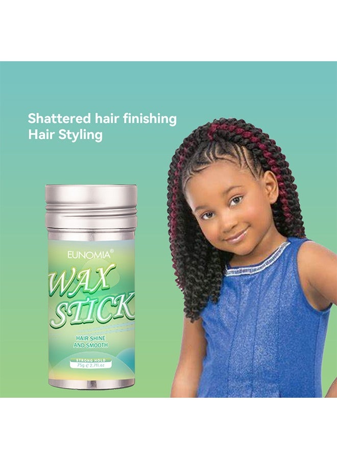EUNOMIA Wax Stick 75g for Hair Pomade Stick Long-Lasting Styling Wax Stick Hair Wax Stick Smoothing & Slick Stick for Hair Wigs Styling Waxes for Fly Away & Edge Frizz Hair - Image 2