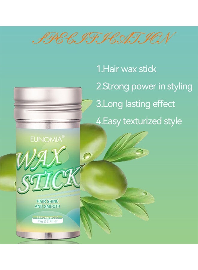 EUNOMIA Wax Stick 75g for Hair Pomade Stick Long-Lasting Styling Wax Stick Hair Wax Stick Smoothing & Slick Stick for Hair Wigs Styling Waxes for Fly Away & Edge Frizz Hair - Image 5