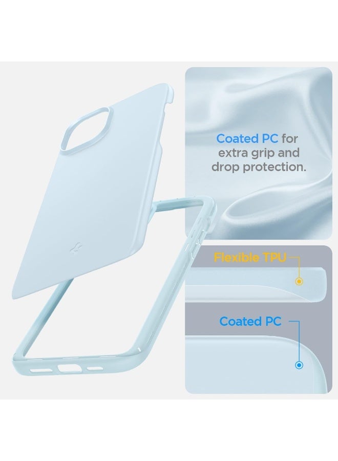 Spigen غطاء رفيع مناسب لهاتف iPhone 15 - أزرق صامت - Image 5