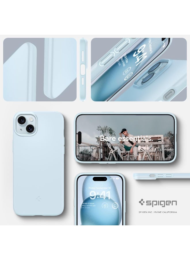 Spigen غطاء رفيع مناسب لهاتف iPhone 15 - أزرق صامت - Image 2