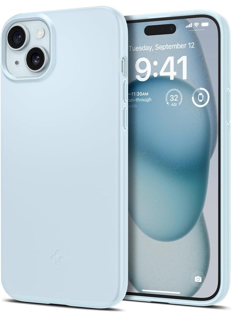 Spigen غطاء رفيع مناسب لهاتف iPhone 15 - أزرق صامت - Image 1