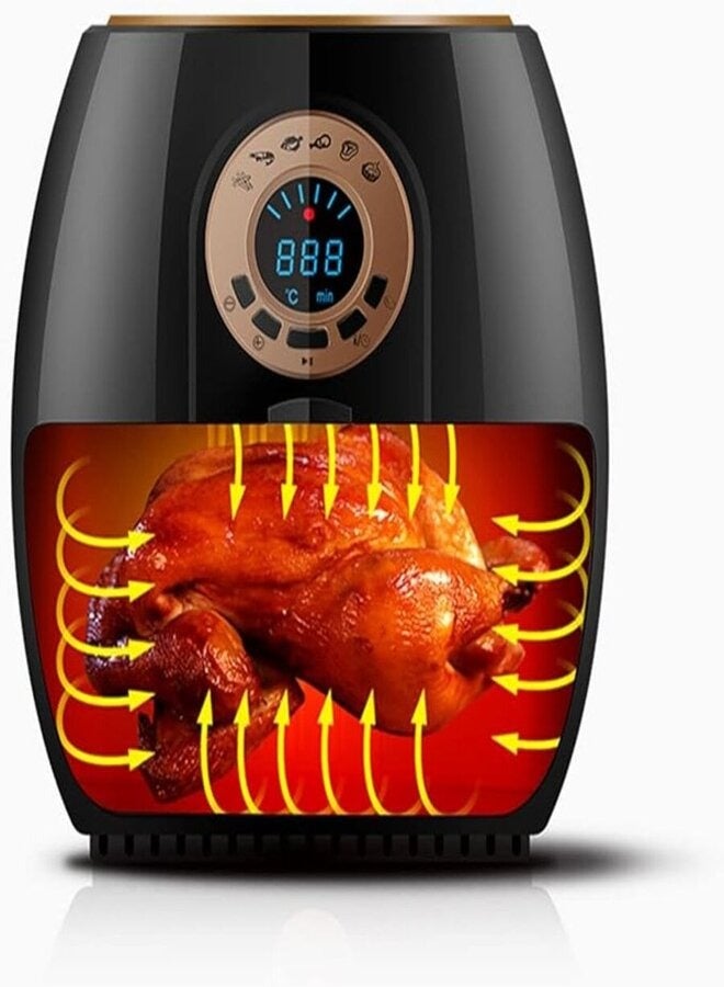 showkah Air Fryer Rapid Air Circulation System with 6.5L + 4.5L Basket, LED Display Adjustable Timer and Temperature Control Electric Oven for Healthy Oil Free Cooking Machine - Image 2