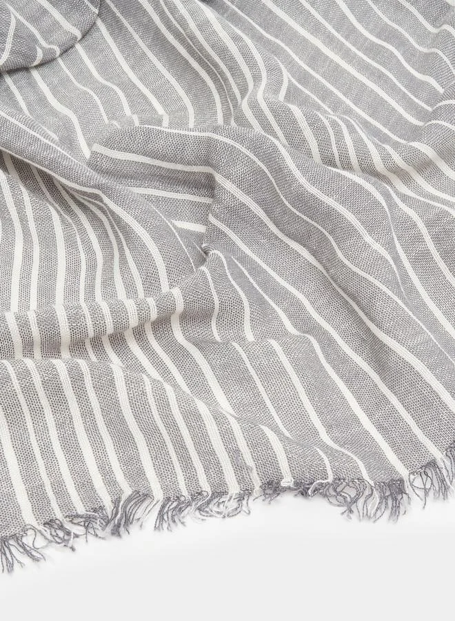Styli Striped Fringe Scarf