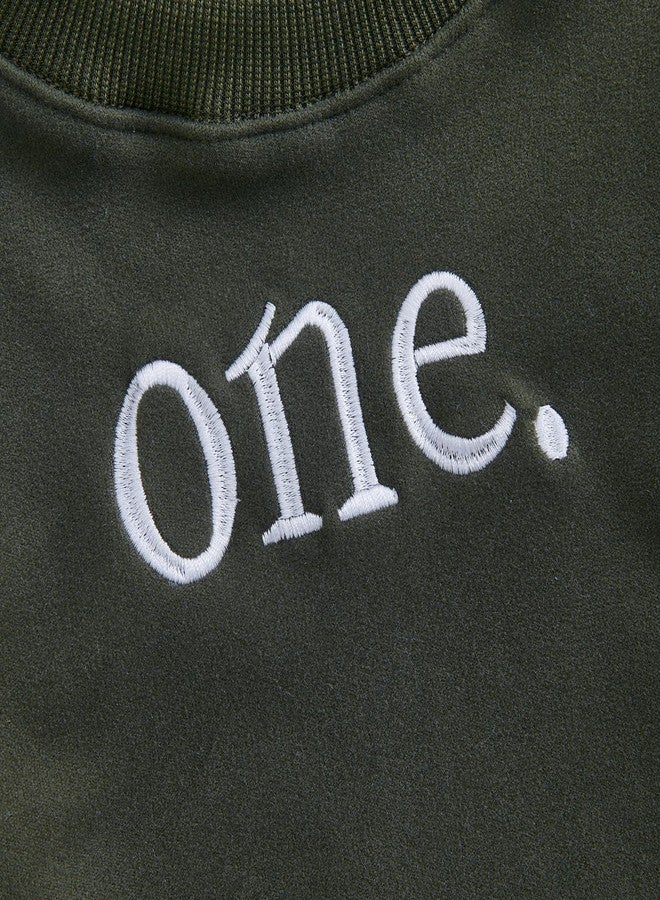 Thilsidee Toddler Baby Boy Girl One/Two Years Birthday Outfit Long Sleeve Embroidery Sweatshirt Shirt Crewneck Pullover Tops (US, Age, 12 Months, 18 Months, A-Green One) - Image 5