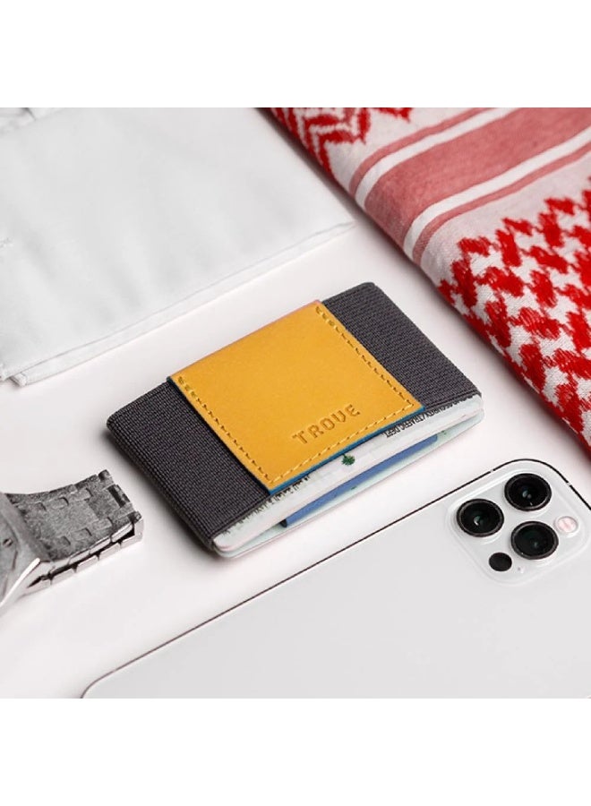 Trove Gray and yellow card holder from Trove. - Image 3