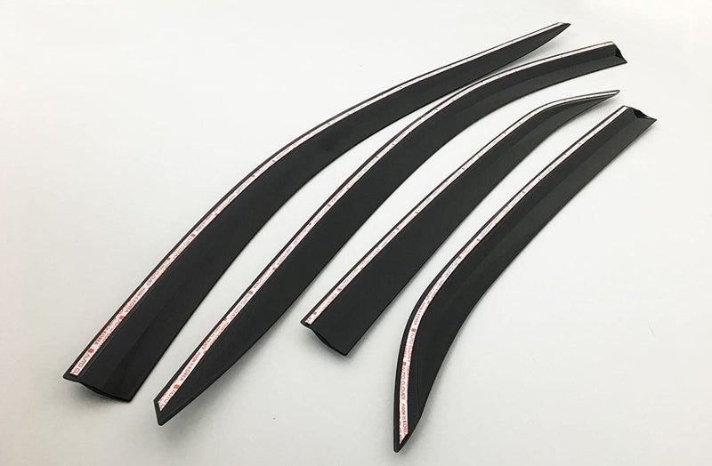 AUTO CLOVER AUTOCLOVER Tape-On Rain Guards Window Visors 4 Pcs Set for Chevrolet Equinox 2018 2019 2020 2021 2022 2023 2024 / Window Deflectors, Out-Channel Vent Shades (Smoked) - Image 2