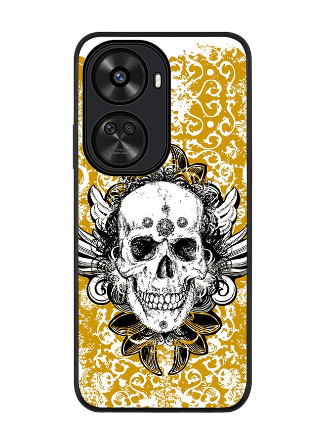 Stylizedd Rugged Black edge case for Huawei nova 12 SE / Huawei nova 11 SE 4G, Slim fit Case Flexible Rubber Edges Anti Drop TPU Gel Thin Cover - Skull Cult - Image 1