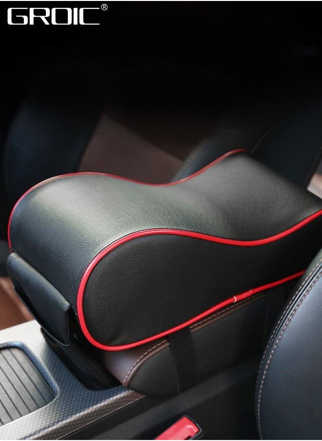 GROIC - Car Armrest Cushion,Memory Foam Car Armrest Pad,Auto Center Console Armrest Pillow with Phone Holder Storage Bag,Car Center Console Cover,Arm Rest Protector,Car Interior - Image 1