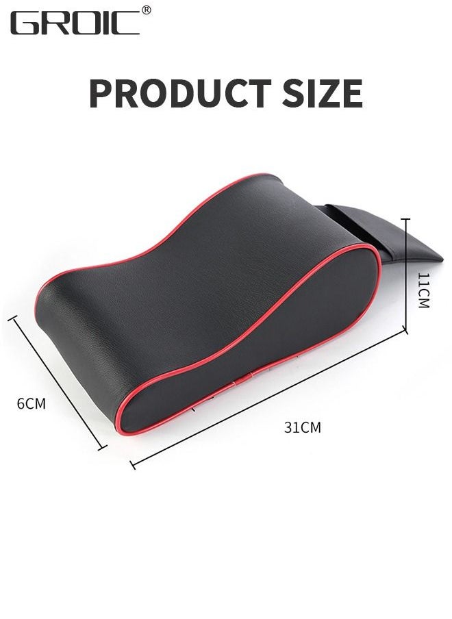 GROIC - Car Armrest Cushion,Memory Foam Car Armrest Pad,Auto Center Console Armrest Pillow with Phone Holder Storage Bag,Car Center Console Cover,Arm Rest Protector,Car Interior - Image 1