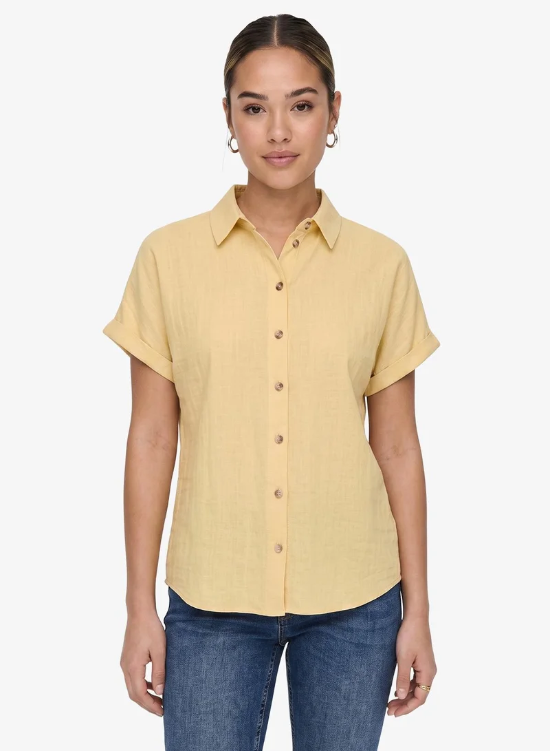 Only  Onlita Short Sleeve Button Down Shirt for Women | Best Price UAE